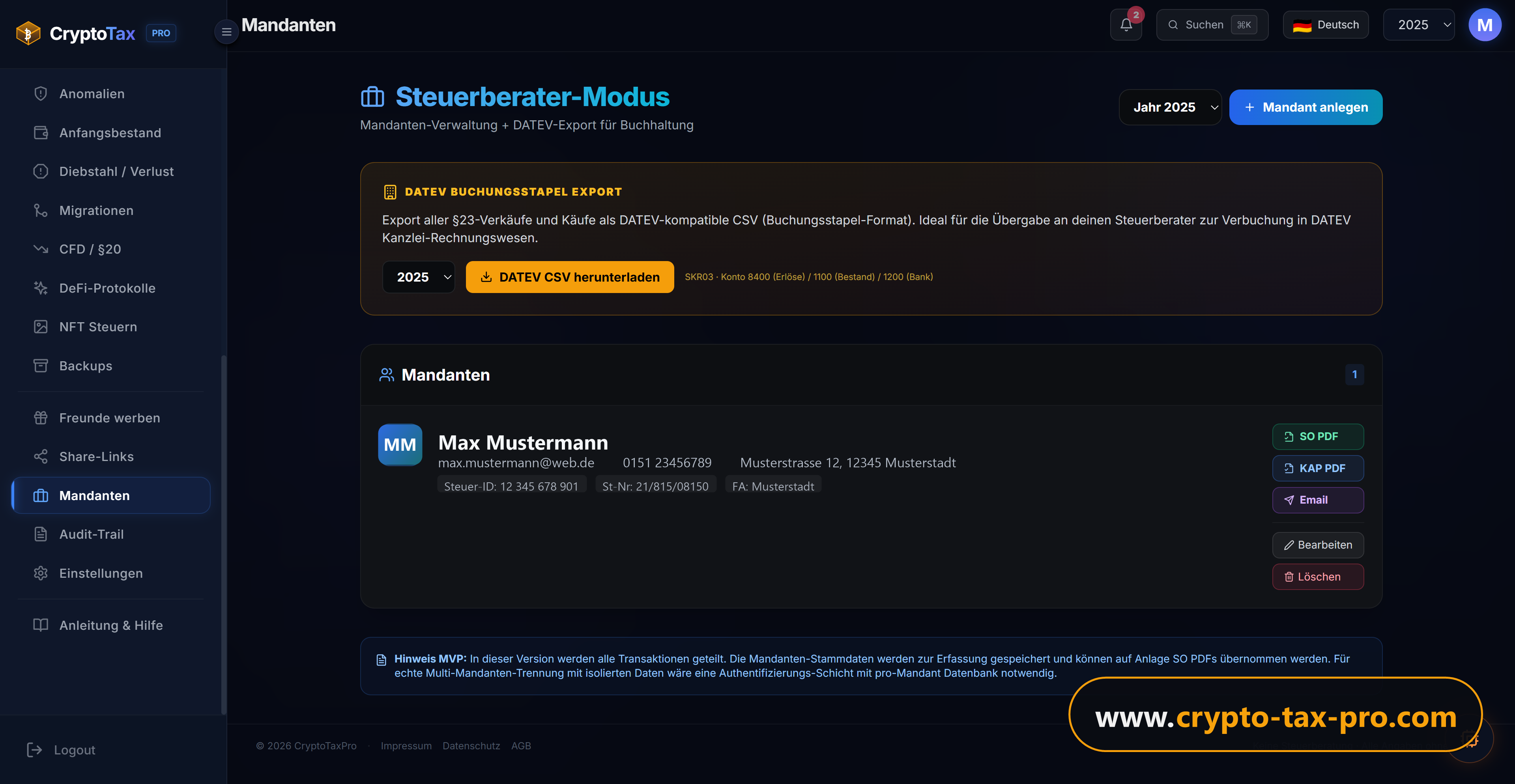 Steuerberater-Modus